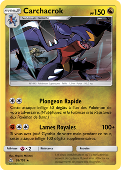 Carte Pokémon Carchacrok 99/156 de la série Ultra Prisme en vente au meilleur prix