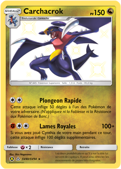 Carte Pokémon Carchacrok SV40/SV94 de la série Destinées Occultes en vente au meilleur prix