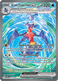 Carte Pokémon Carchacrok ex 245/182 de la série Faille Paradoxe en vente au meilleur prix