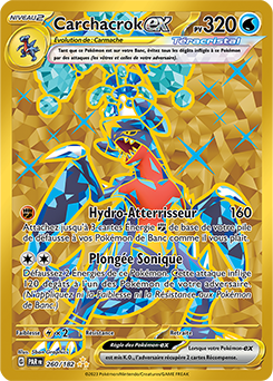 Carte Pokémon Carchacrok ex 260/182 de la série Faille Paradoxe en vente au meilleur prix