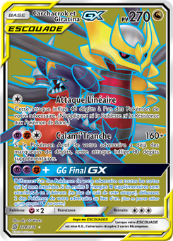 Carte Pokémon Pokémon Full Art Carchacrok Giratina GX 228/236 de la série Harmonie des Esprits