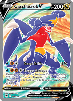 Carte Pokémon Full Art V Carchacrok V 178/189 de la série Astres Radieux