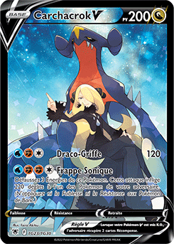 Carte Pokémon Full Art V Carchacrok-V TG23/TG30 de la série Astres Radieux