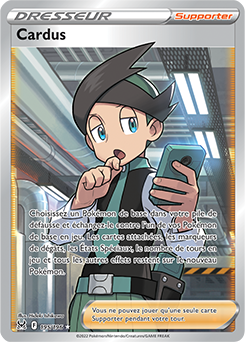 Carte Pokémon Dresseur Full Art Cardus 195/196 de la série Origine Perdue