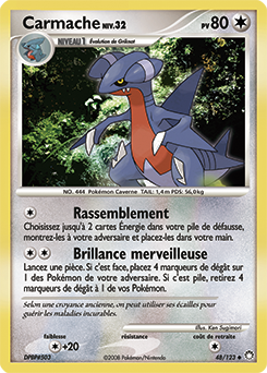 Carte Pokémon Peu commune Carmache 48/123 de la série Trésors Mystérieux