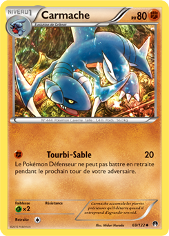 Carte Pokémon Carmache 69/122 de la série Rupture Turbo en vente au meilleur prix