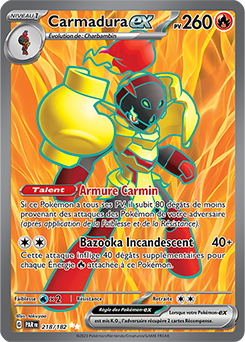Carte Pokémon Carmadura ex 218/182 de la série Faille Paradoxe en vente au meilleur prix