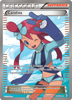 Carte Pokémon Dresseur Full Art Carolina 149/149 de la série Frantières Franchies
