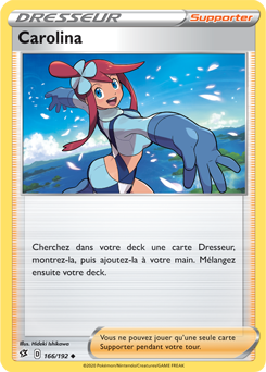 Carte Pokémon Peu commune Carolina 166/192 de la série Clash des Rebelles
