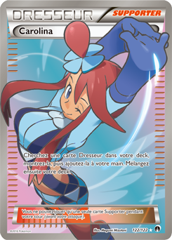 Carte Pokémon Dresseur Full Art Carolina 122/122 de la série Rupture Turbo