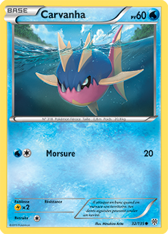 Carte Pokémon Carvanha 32/135 de la série Tempête Plasma en vente au meilleur prix