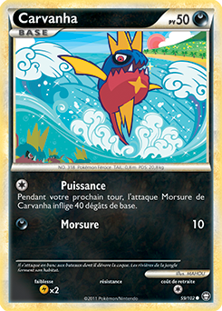 Carte Pokémon Commune Carvanha 59/102 de la série Triomphe