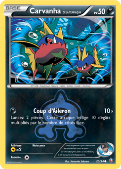 Carte Pokémon Carvanha de la Team Aqua 20/34 de la série Double Danger en vente au meilleur prix