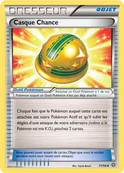 Carte Pokémon Casque Chance 77/98 de la série Origines Antiques en vente au meilleur prix