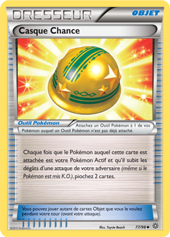 Carte Pokémon Peu commune Casque Chance 77/98 de la série Origines Antiques