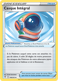 Carte Pokémon Peu commune Casque Intégral 148/203 de la série Évolution Céleste