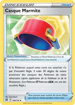 Carte Pokémon Peu commune Casque Marmite 146/172 de la série Stars Étincelantes