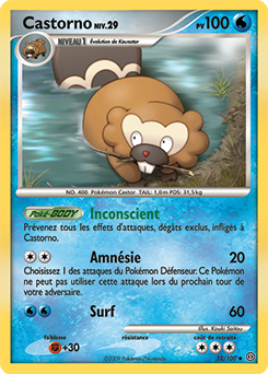 Carte Pokémon Peu commune Castorno 32/100 de la série Tempête