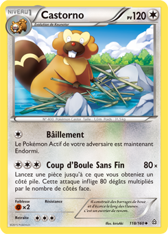 Carte Pokémon Castorno 118/160 de la série Primo Choc en vente au meilleur prix