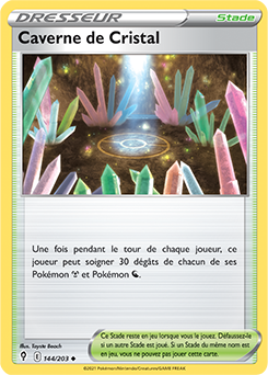 Carte Pokémon Caverne de Cristal 144/203 de la série Évolution Céleste en vente au meilleur prix
