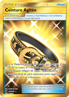 Carte Pokémon Objet Gold SL Ceinture Agitée 179/168 de la série Tempête Céleste