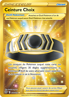 Carte Pokémon Objet Gold EB Ceinture Choix 211/189 de la série Astres Radieux