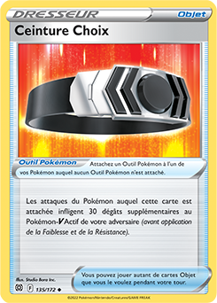 Carte Pokémon Peu commune Ceinture Choix 135/172 de la série Stars Étincelantes