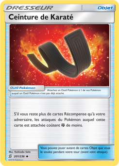 Carte Pokémon Peu commune Ceinture de Karaté 201/236 de la série Harmonie des Esprits