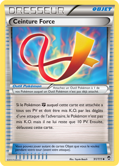 Carte Pokémon Ceinture Force 91/111 de la série Poings Furieux en vente au meilleur prix