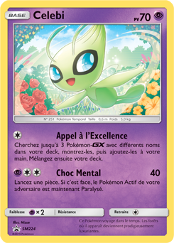 Carte Pokémon Promo Celebi SM224 de la série Promos Soleil et Lune