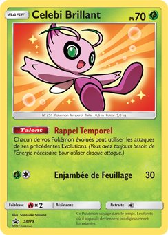 Carte Pokémon Celebi Brillant SM79 de la série Promos Soleil et Lune en vente au meilleur prix