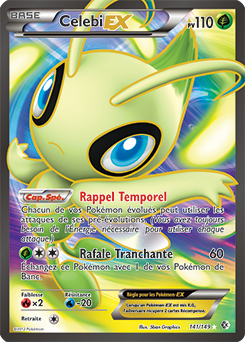 Carte Pokémon Pokémon Full Art Celebi EX 141/149 de la série Frantières Franchies