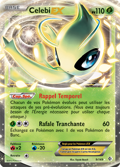 Carte Pokémon Pokémon EX Celebi EX 9/149 de la série Frantières Franchies