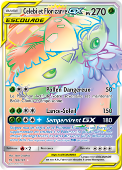 Carte Pokémon Celebi Florizarre GX 182/181 de la série Duo de Choc en vente au meilleur prix