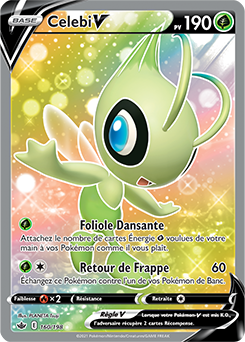 Carte Pokémon Celebi V 160/198 de la série Règne de Glace en vente au meilleur prix