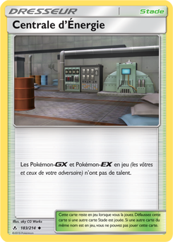 Carte Pokémon Peu commune Centrale d'Énergie 183/214 de la série Alliance Infallible