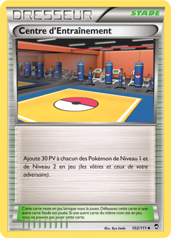 Carte Pokémon Peu commune Centre d'Entraînement 102/111 de la série Poings Furieux