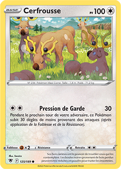 Carte Pokémon Communes Cerfrousse 125/189 de la série Astres Radieux