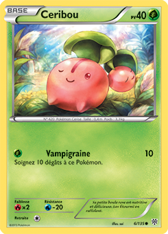 Carte Pokémon Commune Ceribou 6/135 de la série Tempête Plasma