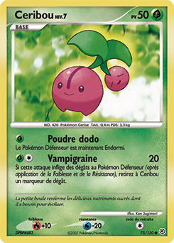 Carte Pokémon Commune Ceribou 75/130 de la série Diamant & Perle