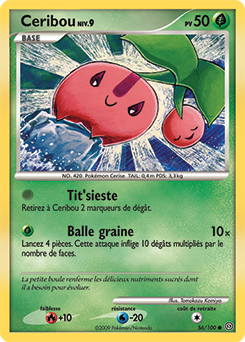 Carte Pokémon Commune Ceribou 56/100 de la série Tempête