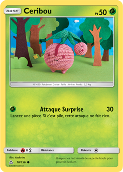 Carte Pokémon Commune Ceribou 10/156 de la série Ultra Prisme