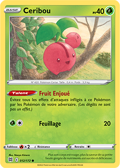Carte Pokémon Communes Ceribou 012/172 de la série Stars Étincelantes