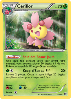 Carte Pokémon Rare Ceriflor 7/135 de la série Tempête Plasma