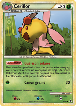 Carte Pokémon Peu commune Ceriflor 28/95 de la série Déchaînement