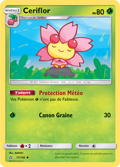Carte Pokémon Ceriflor 11/156 de la série Ultra Prisme en vente au meilleur prix