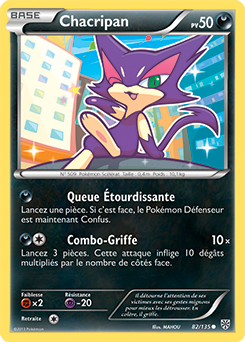 Carte Pokémon Commune Chacripan 82/135 de la série Tempête Plasma