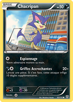 Carte Pokémon Commune Chacripan 83/135 de la série Tempête Plasma