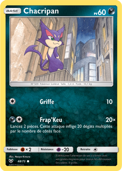 Carte Pokémon Commune Chacripan 48/73 de la série Légendes Brillantes