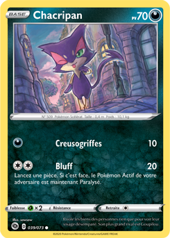 Carte Pokémon Commune Chacripan 039/073 de la série La Voie du Maître